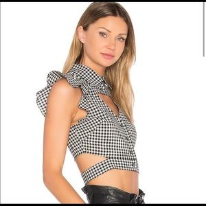 Marissa Webb Denise Gingham Blouse in Birch